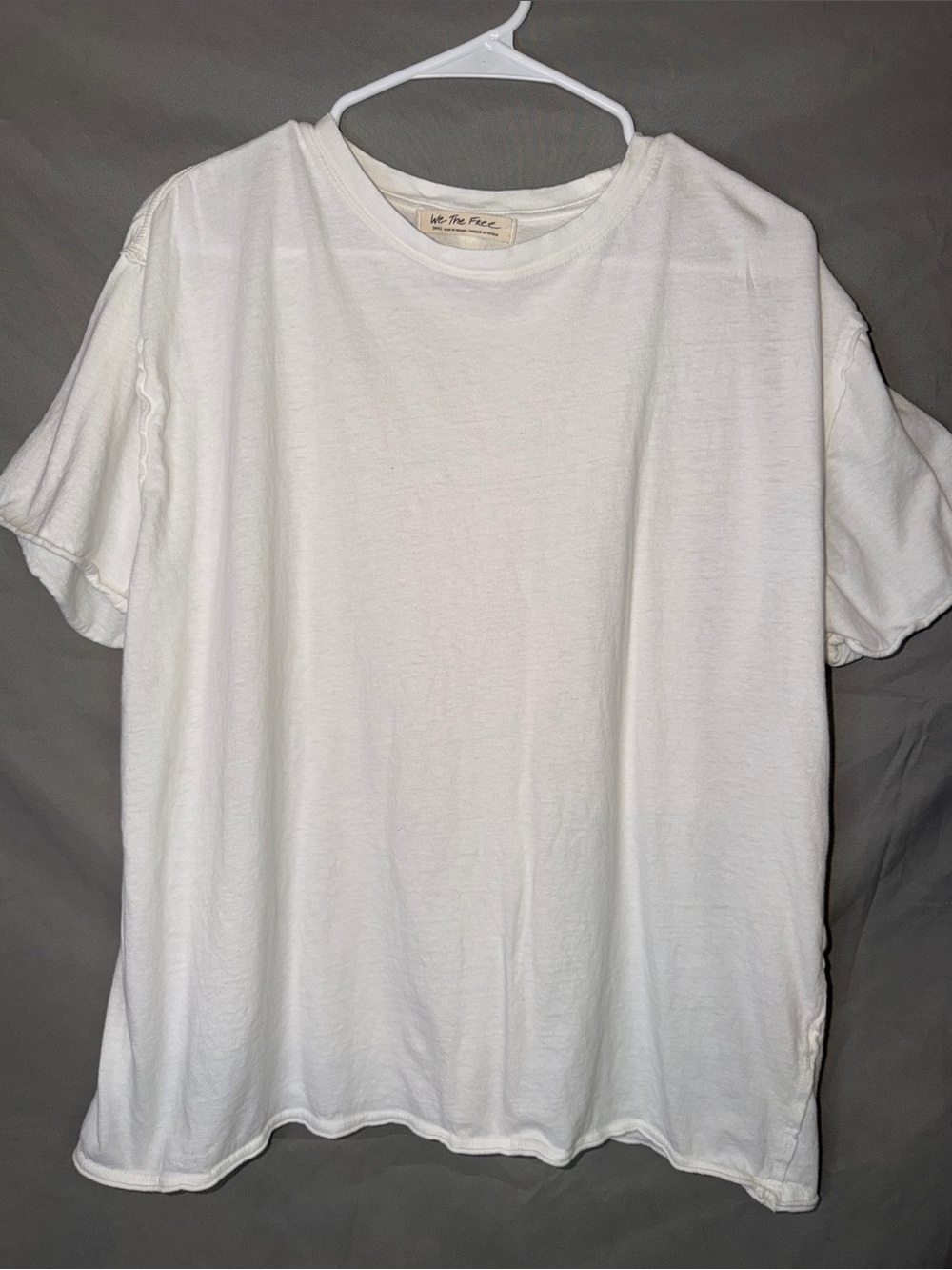 We The Free - White Tee.  Short Sleeve , super soft & comfy , oversized fit